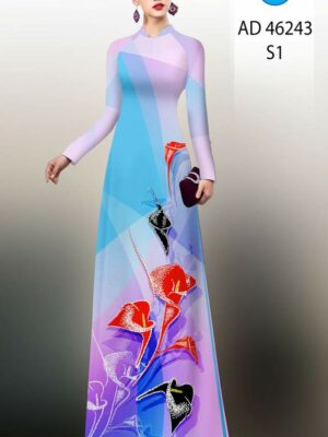 Vải Áo Dài Hoa Ly AD 46243