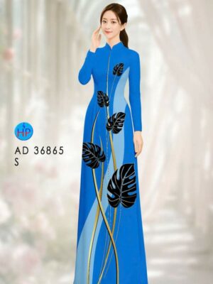 Vải Áo Dài Hoa In 3D AD 36865