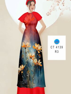 Vải Áo Dài Hoa In 3D AD CT4139
