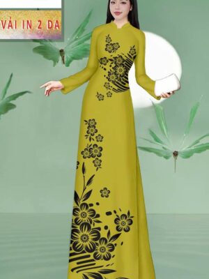 Vải Áo Dài Hoa In 4D AD MT190