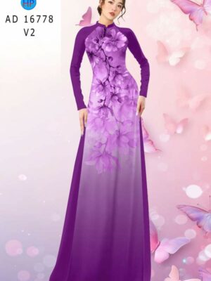 Vải Áo Dài Hoa In 3D AD 16778