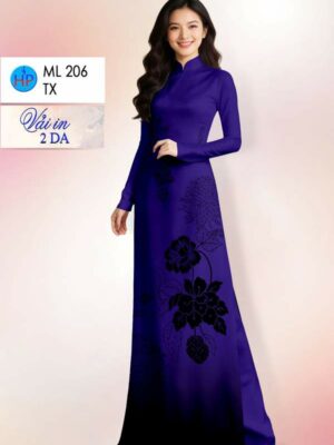 Vải Áo Dài Hoa In 4D AD ML206