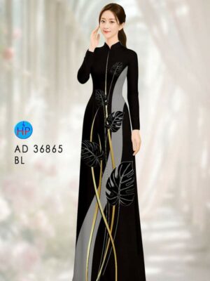 Vải Áo Dài Hoa In 3D AD 36865
