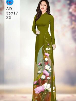 Vải Áo Dài Hoa Cúc AD 36917