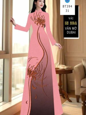 Vải Áo Dài Hoa In 4D AD BT394