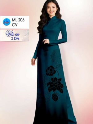 Vải Áo Dài Hoa In 4D AD ML206