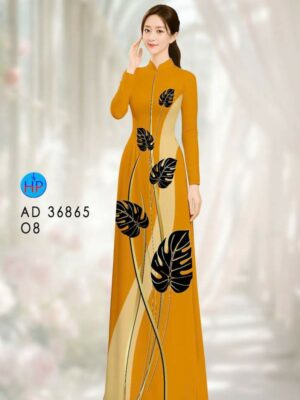 Vải Áo Dài Hoa In 3D AD 36865