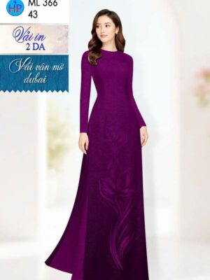 Vải Áo Dài Hoa in 4D AD ML366