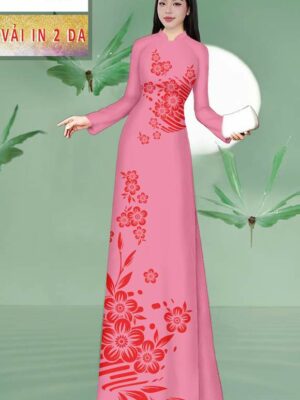 Vải Áo Dài Hoa In 4D AD MT190