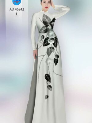Vải Áo Dài Hoa Hồng AD 46242