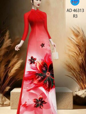 Vải Áo Dài Hoa In 3D AD 46313
