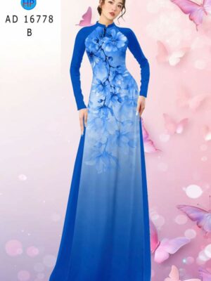 Vải Áo Dài Hoa In 3D AD 16778