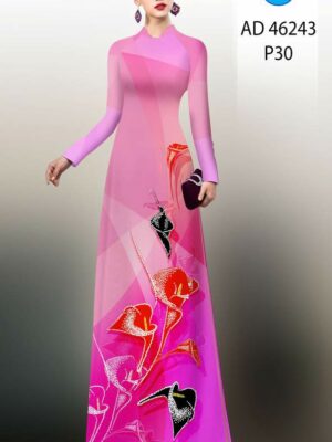 Vải Áo Dài Hoa Ly AD 46243