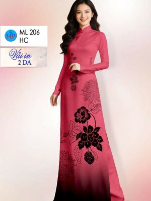 Vải Áo Dài Hoa In 4D AD ML206