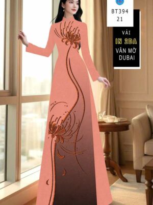 Vải Áo Dài Hoa In 4D AD BT394