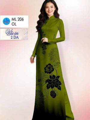 Vải Áo Dài Hoa In 4D AD ML206