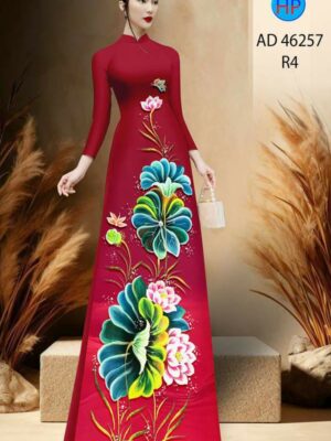 Vải Áo Dài Hoa Sen AD 46257