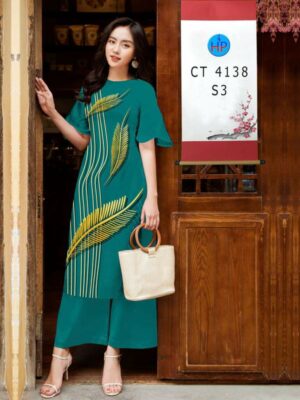Vải Áo Dài Hoa In 3D AD CT4138