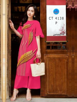 Vải Áo Dài Hoa In 3D AD CT4138