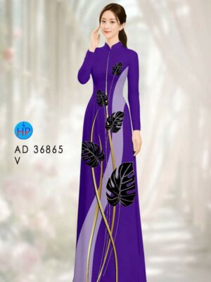 Vải Áo Dài Hoa In 3D AD 36865