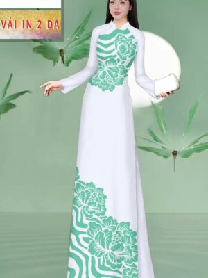 Vải Áo Dài Hoa In 4D AD MT196