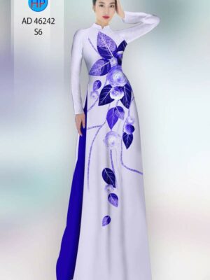 Vải Áo Dài Hoa Hồng AD 46242