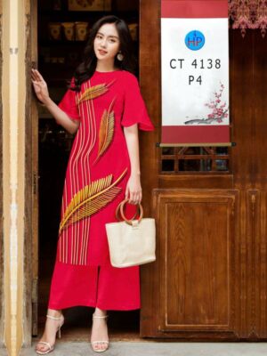 Vải Áo Dài Hoa In 3D AD CT4138