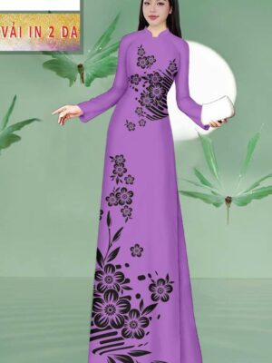 Vải Áo Dài Hoa In 4D AD MT190