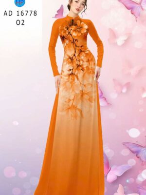 Vải Áo Dài Hoa In 3D AD 16778