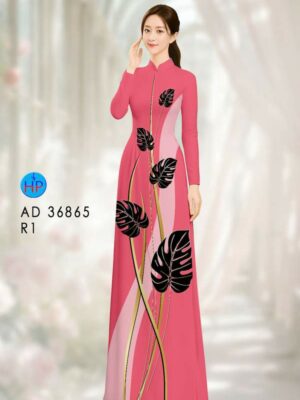 Vải Áo Dài Hoa In 3D AD 36865
