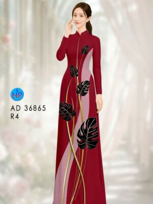 Vải Áo Dài Hoa In 3D AD 36865