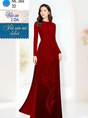 Vải Áo Dài Hoa in 4D AD ML366