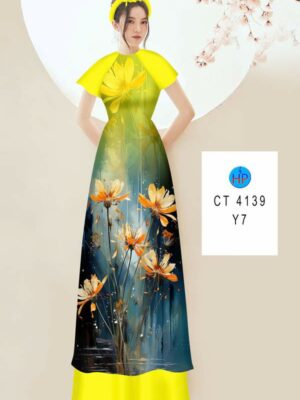Vải Áo Dài Hoa In 3D AD CT4139