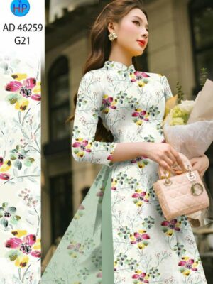 Vải Áo Dài Hoa Đều AD 46259