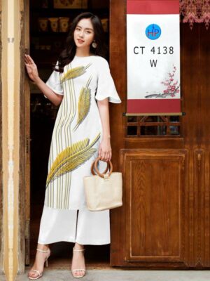 Vải Áo Dài Hoa In 3D AD CT4138