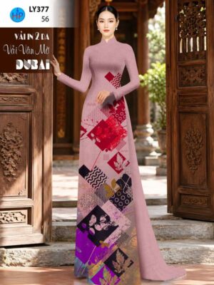 Vải Áo Dài Hoa Văn AD LY377