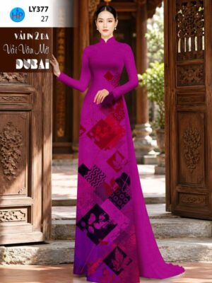 Vải Áo Dài Hoa Văn AD LY377