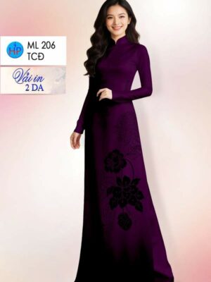 Vải Áo Dài Hoa In 4D AD ML206