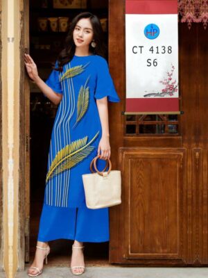 Vải Áo Dài Hoa In 3D AD CT4138