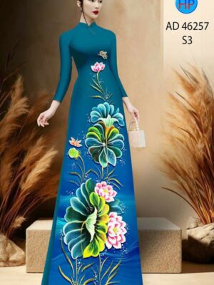 Vải Áo Dài Hoa Sen AD 46257