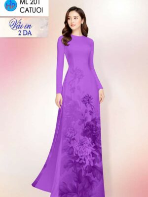 Vải Áo Dài Hoa Cúc AD ML201
