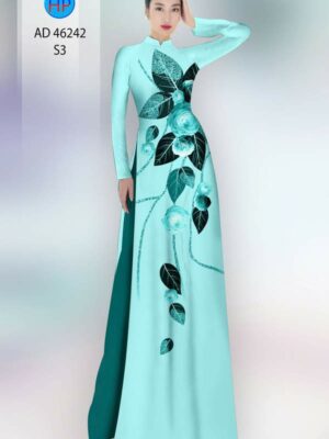 Vải Áo Dài Hoa Hồng AD 46242