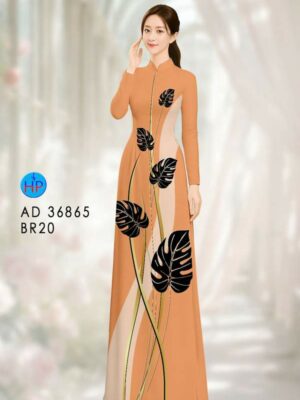 Vải Áo Dài Hoa In 3D AD 36865