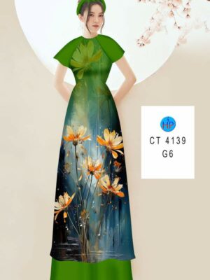 Vải Áo Dài Hoa In 3D AD CT4139