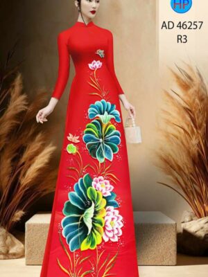 Vải Áo Dài Hoa Sen AD 46257