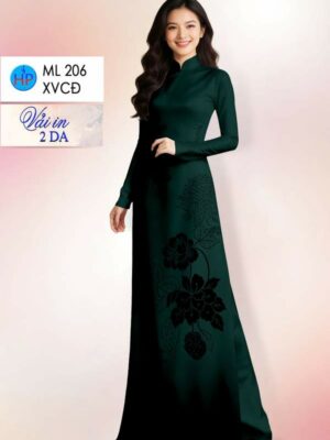 Vải Áo Dài Hoa In 4D AD ML206