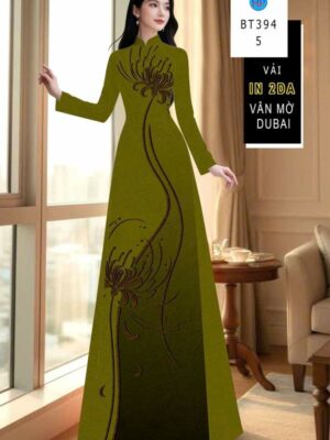 Vải Áo Dài Hoa In 4D AD BT394