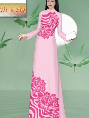 Vải Áo Dài Hoa In 4D AD MT196