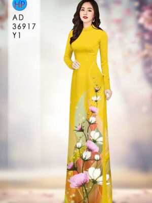 Vải Áo Dài Hoa Cúc AD 36917
