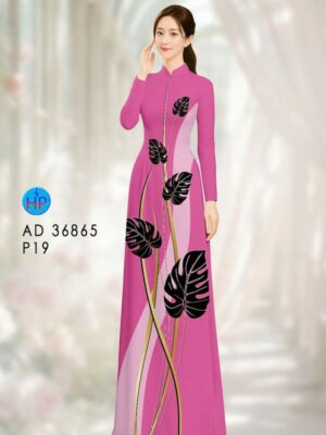 Vải Áo Dài Hoa In 3D AD 36865